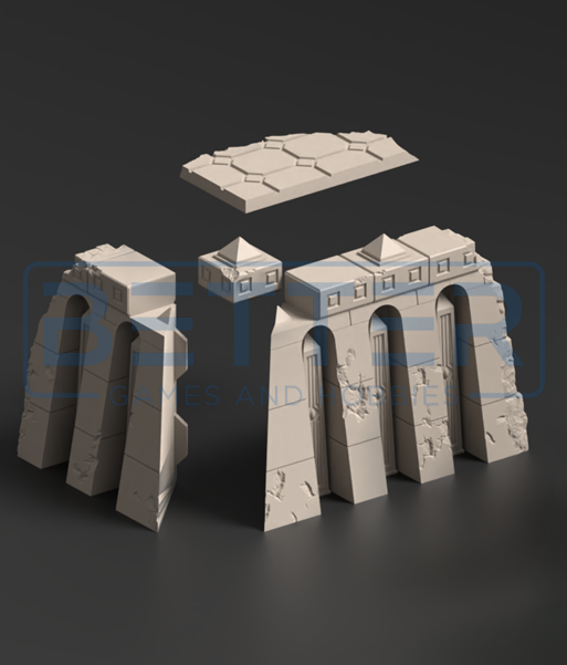 Krotone in flames - Tabletop terrain for Sci-Fi & Grimdark wargaming