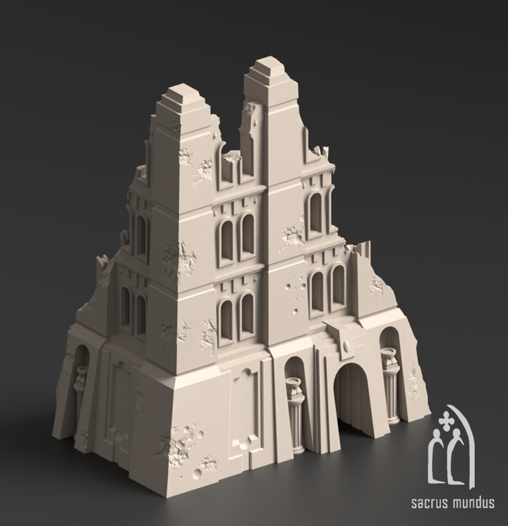 Krotone in flames - Tabletop terrain for Sci-Fi & Grimdark wargaming