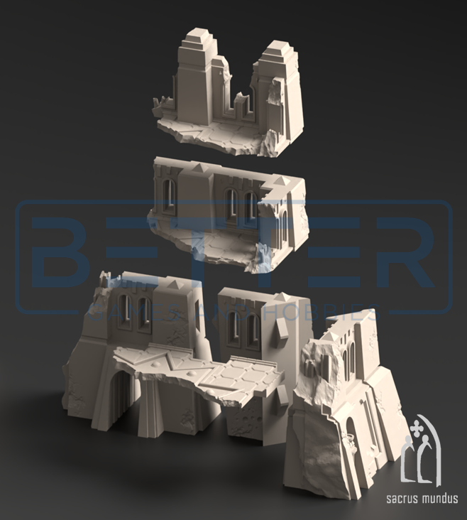 Krotone in flames - Tabletop terrain for Sci-Fi & Grimdark wargaming