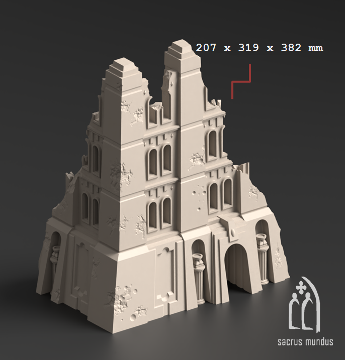Krotone in flames - Tabletop terrain for Sci-Fi & Grimdark wargaming