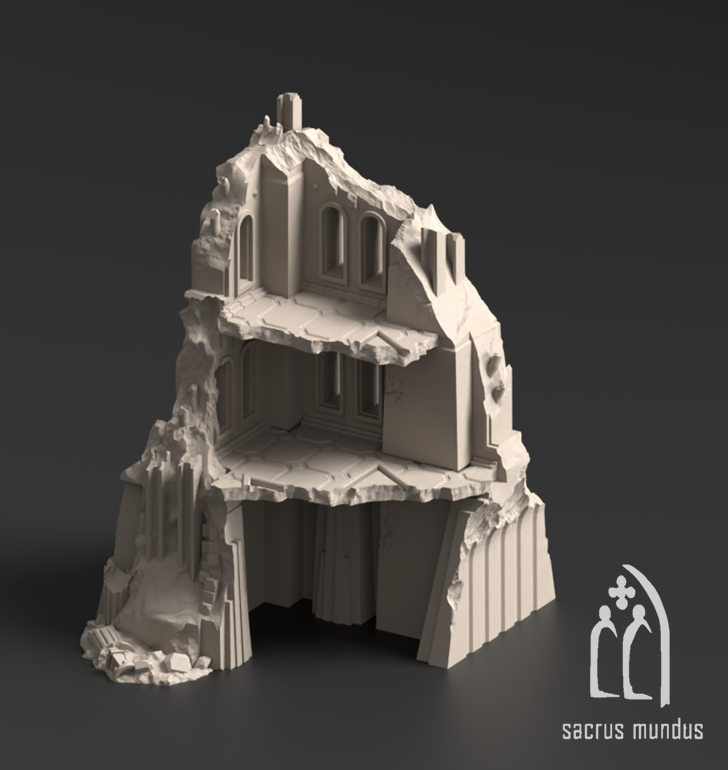 Krotone in flames - Tabletop terrain for Sci-Fi & Grimdark wargaming