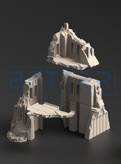 Krotone in flames - Tabletop terrain for Sci-Fi & Grimdark wargaming