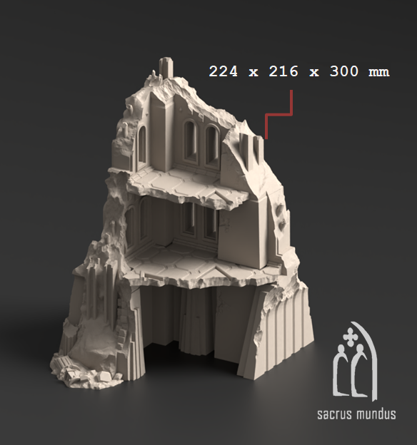 Krotone in flames - Tabletop terrain for Sci-Fi & Grimdark wargaming