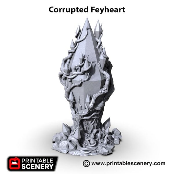 Corrupted Feyheart - (32,28 or 15mm scale) - Shadowfey Wilds