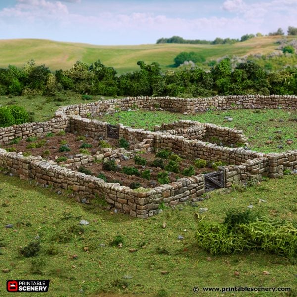 Low Wall set - (28, 15, or 10mm scale) - King and Country