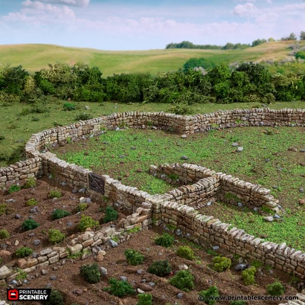 Low Wall set - (28, 15, or 10mm scale) - King and Country