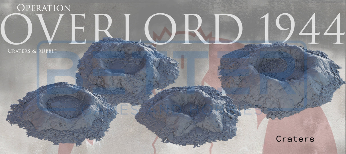 Overlord 1944, Scatter - 32, 28, 20, 15 and 10mm Scale, for Fantasy, Historical terrain RPG