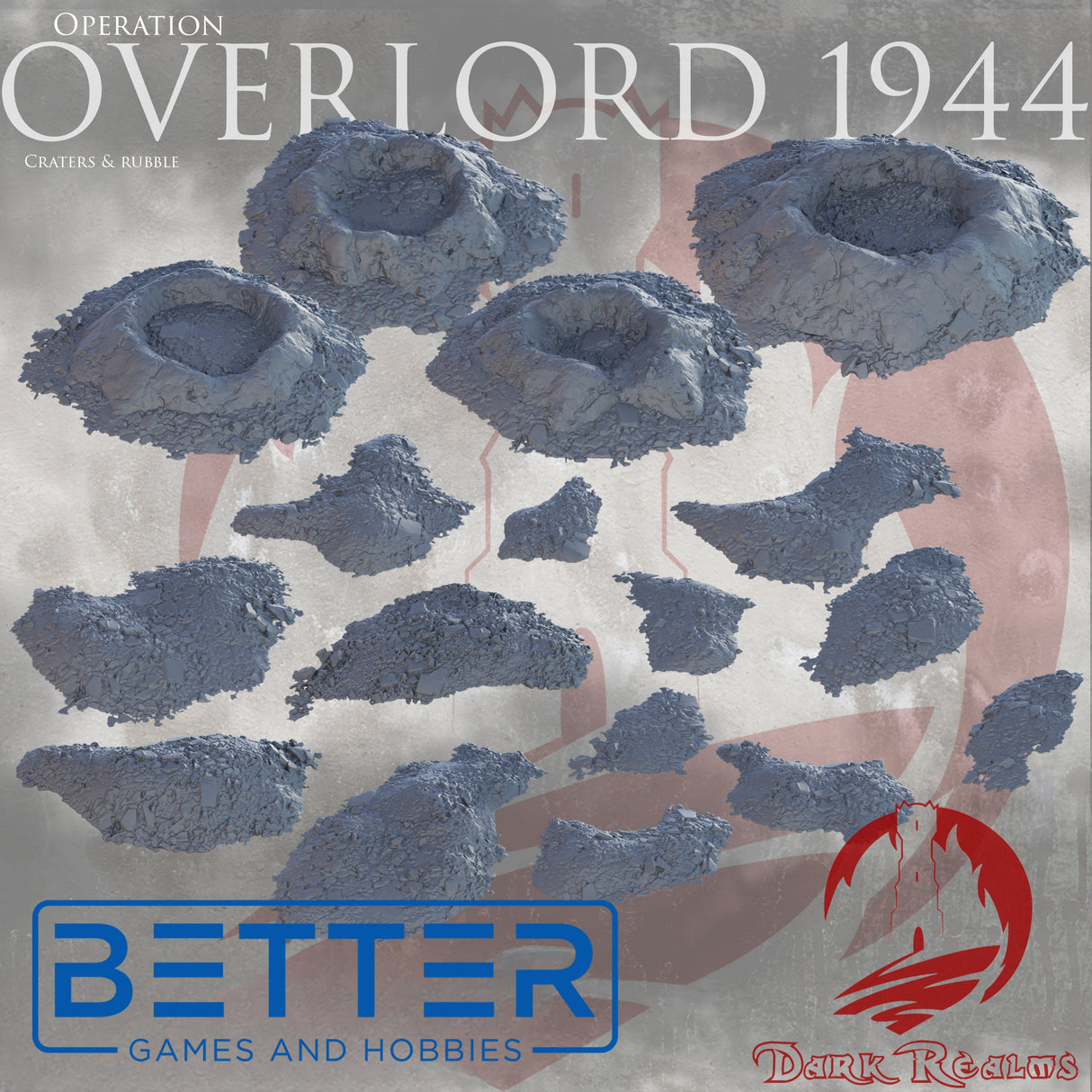 Overlord 1944, Scatter - 32, 28, 20, 15 and 10mm Scale, for Fantasy, Historical terrain RPG
