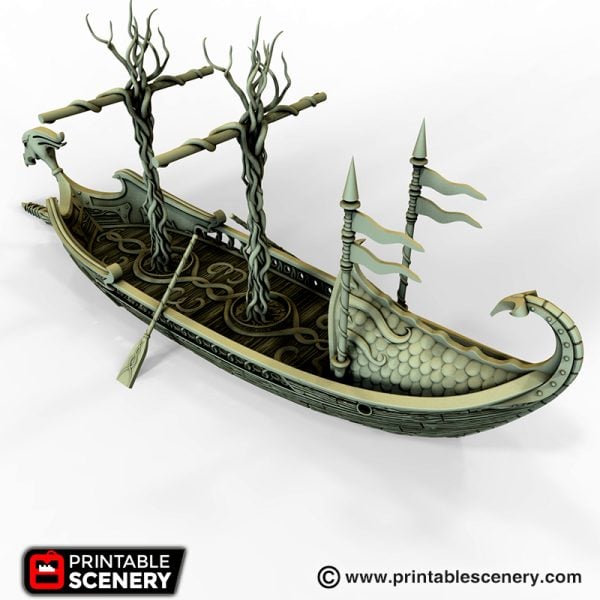 Elven Dragon Galley - (28mm scale) - Wood Elven