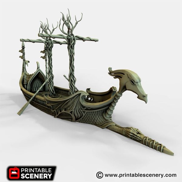 Elven Dragon Galley - (28mm scale) - Wood Elven