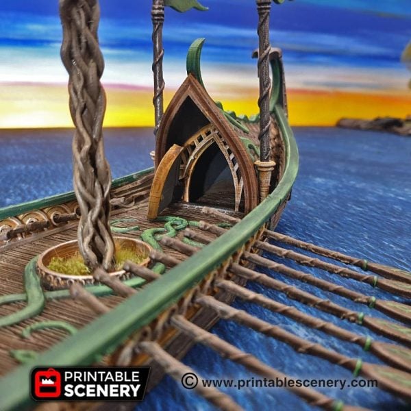 Elven Dragon Galley - (28mm scale) - Wood Elven