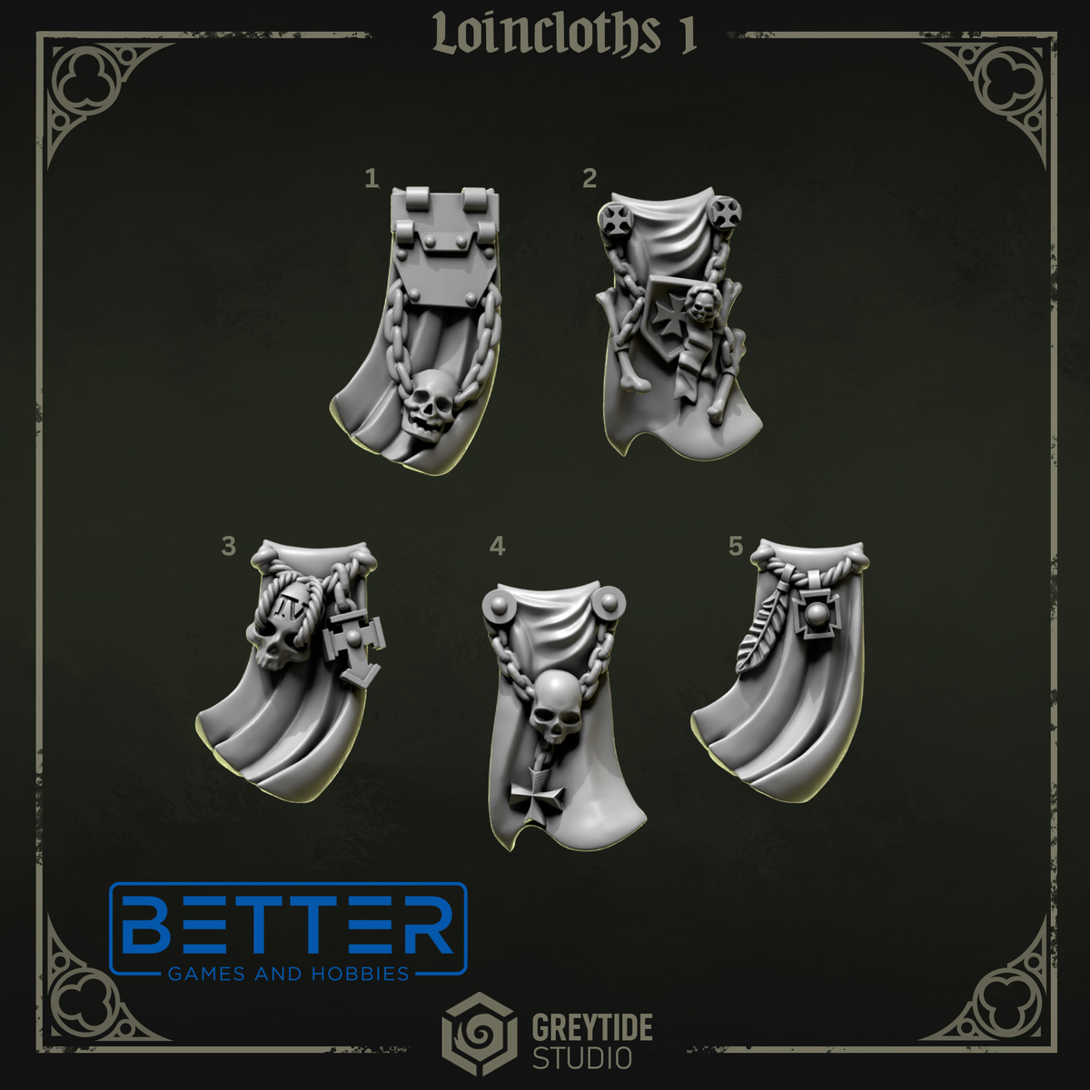 Loincloths - Eternal Pilgrims Conversion parts for sci-fi wargaming miniatures