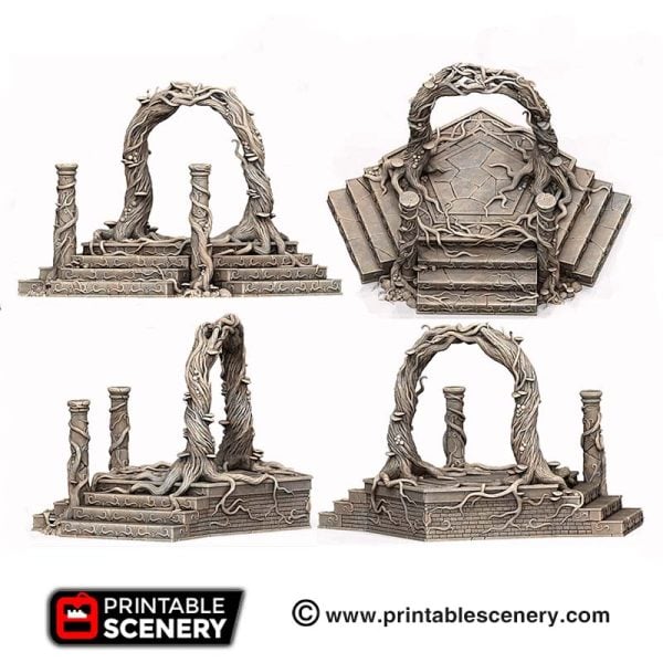 Elven Portal - (28, 15 or 10mm scale) - Wood Elven