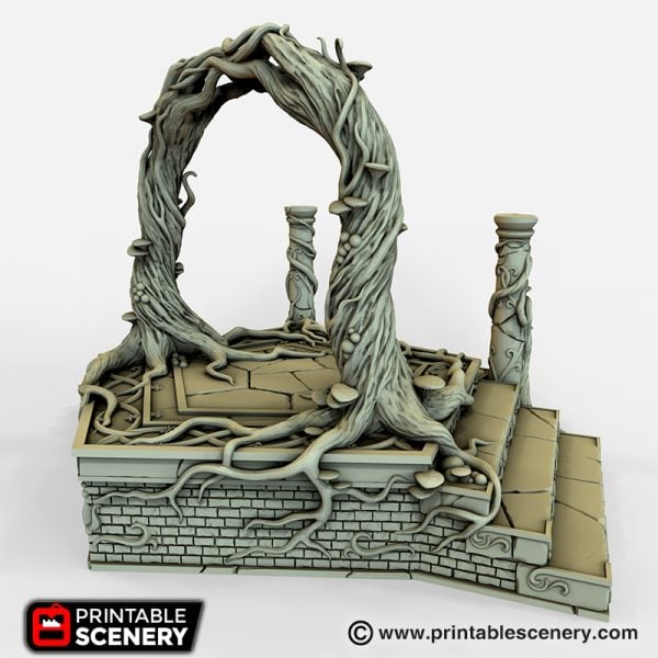 Elven Portal - (28, 15 or 10mm scale) - Wood Elven
