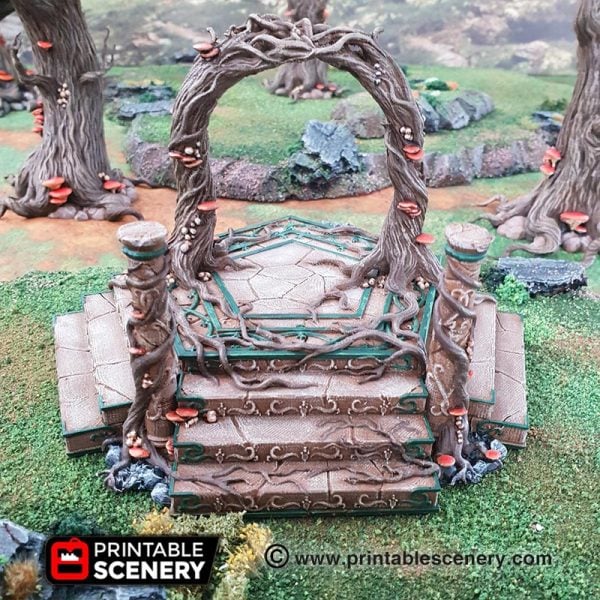 Elven Portal - (28, 15 or 10mm scale) - Wood Elven