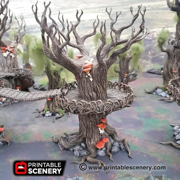 Treetop Walkway - (28, 15 or 10mm scale) - Wood Elven