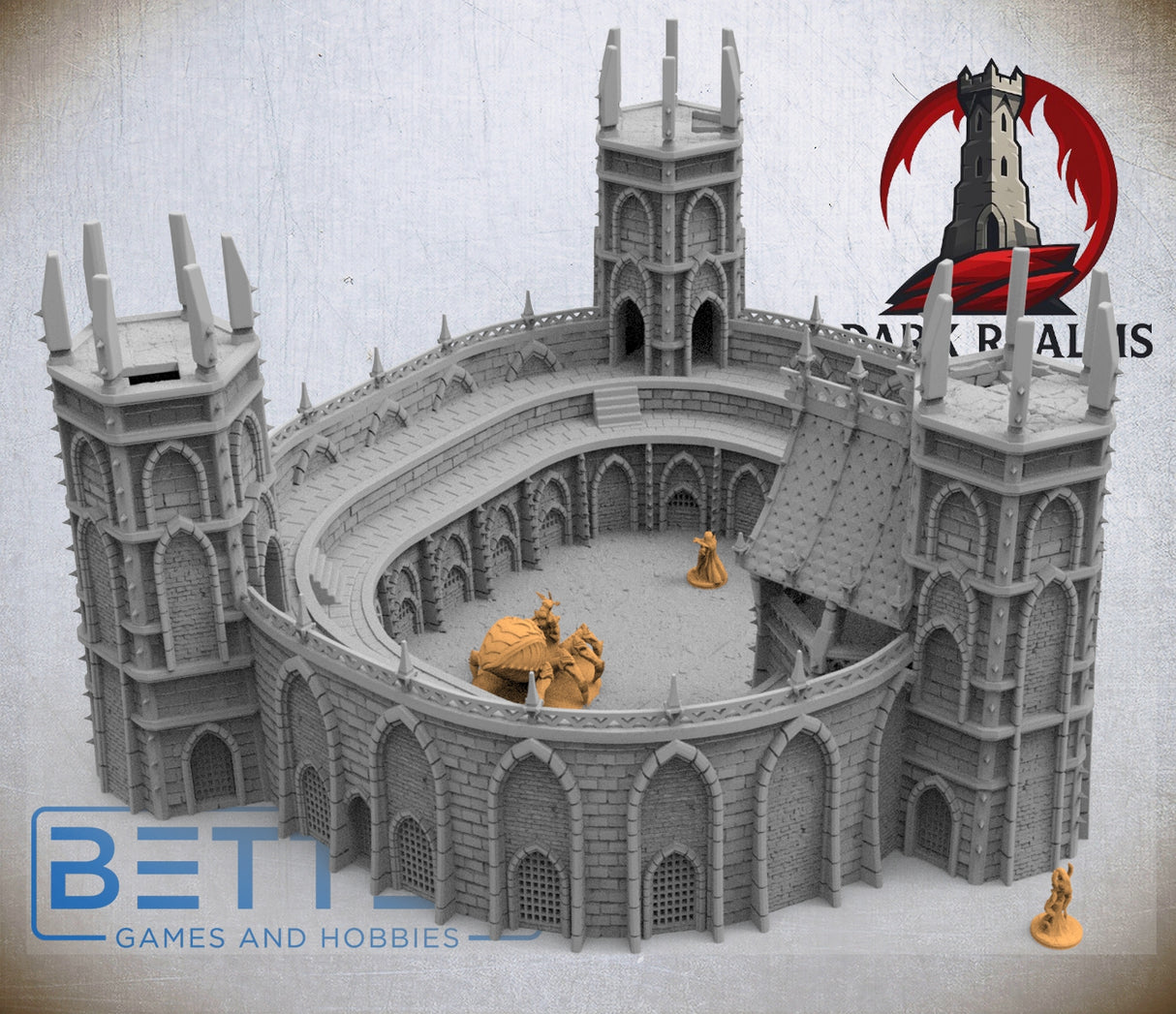 Blackthorn Keep, Combat Arena - 28, 15 and 10mm Scale for Fantasy, Dark Elven terrain RPG