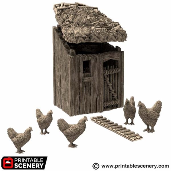 Chicken Farm Hut - 28mm scale - King and Country