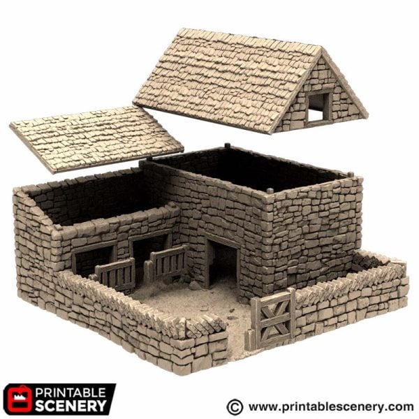 Farm Pig Pen - (28, 15, or 10mm scale) - King and Country