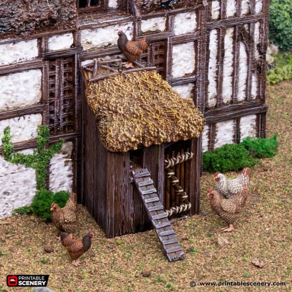 Chicken Farm Hut - 28mm scale - King and Country
