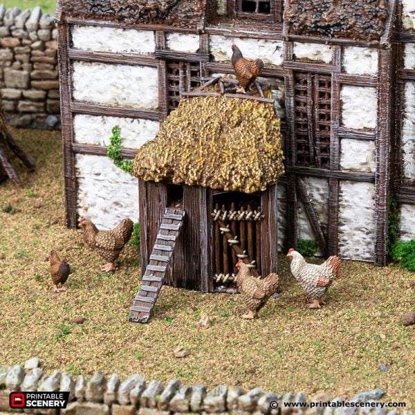 Chicken Farm Hut - 28mm scale - King and Country