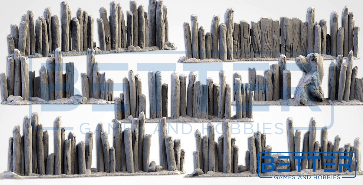 Fences & Stakes, (32 & 28mm Scale) tabletop wargaming terrain