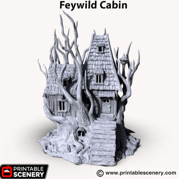 Feywild Cabin - (32,28 or 15mm scale) - Shadowfey Wilds