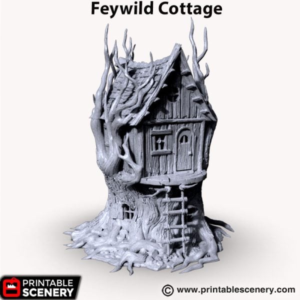 Feywild Cottage - (32,28 or 15mm scale) - Shadowfey Wilds