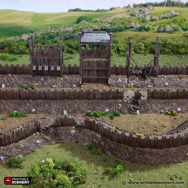 Norman Garrison 2 story Wall Sections - (28, 15 or 10mm scale) - King and Country