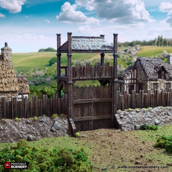 Norman Garrison 2 story Wall Sections - (28, 15 or 10mm scale) - King and Country