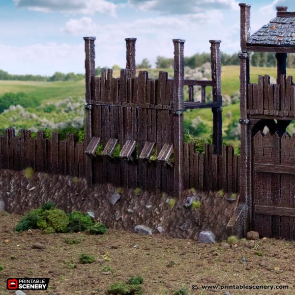 Norman Garrison 2 story Wall Sections - (28, 15 or 10mm scale) - King and Country