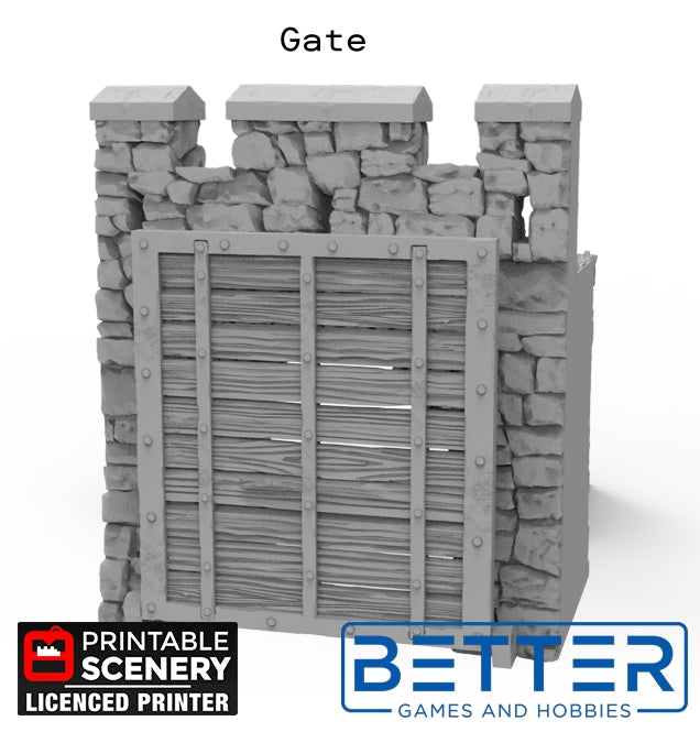 Norman Fort Wall additions - (28, 15, or 10mm scale) - King and Country