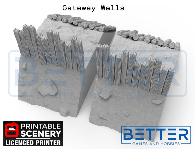 Norman Garrison Wall Sections - (28, 15 or 10mm scale) - King and Country