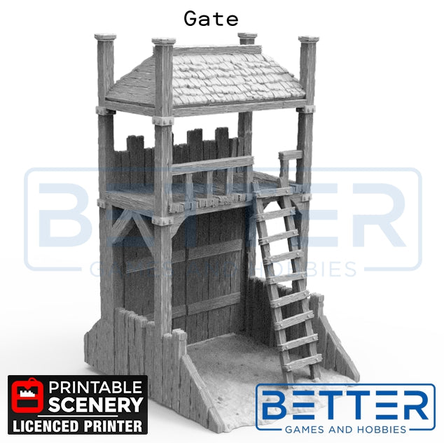 Norman Garrison 2 story Wall Sections - (28, 15 or 10mm scale) - King and Country
