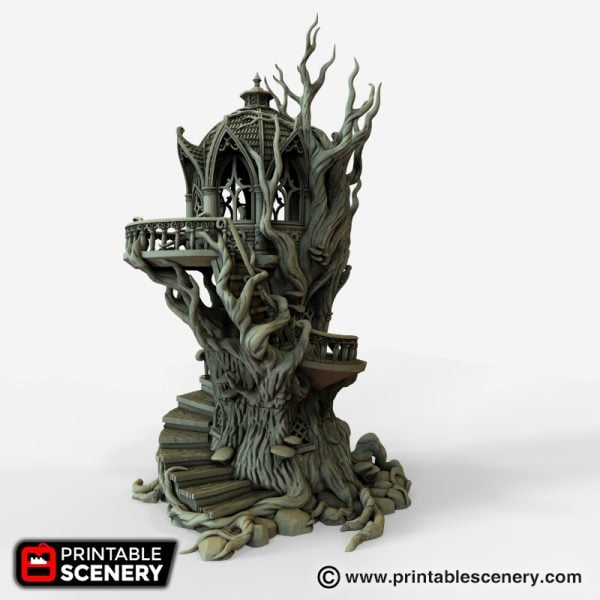 Gloomwood Treehouse - (28, 15 or 10mm scale) - Wood Elven