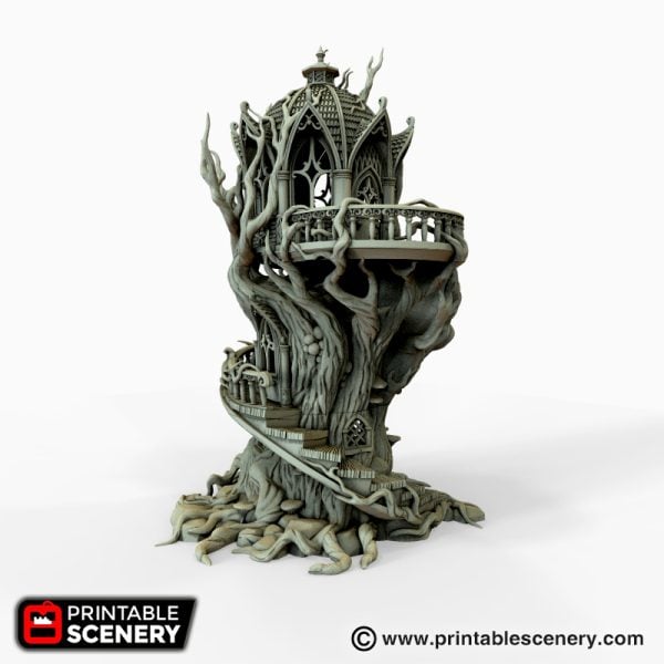 Gloomwood Treehouse - (28, 15 or 10mm scale) - Wood Elven