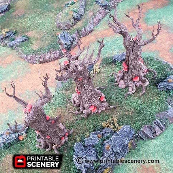 Gloomwood Trees - (28, 15 or 10mm scale) - Wood Elven