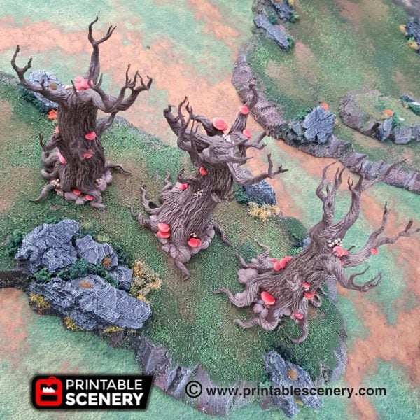 Gloomwood Trees - (28, 15 or 10mm scale) - Wood Elven