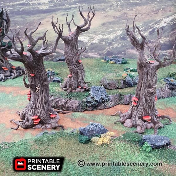 Gloomwood Trees - (28, 15 or 10mm scale) - Wood Elven