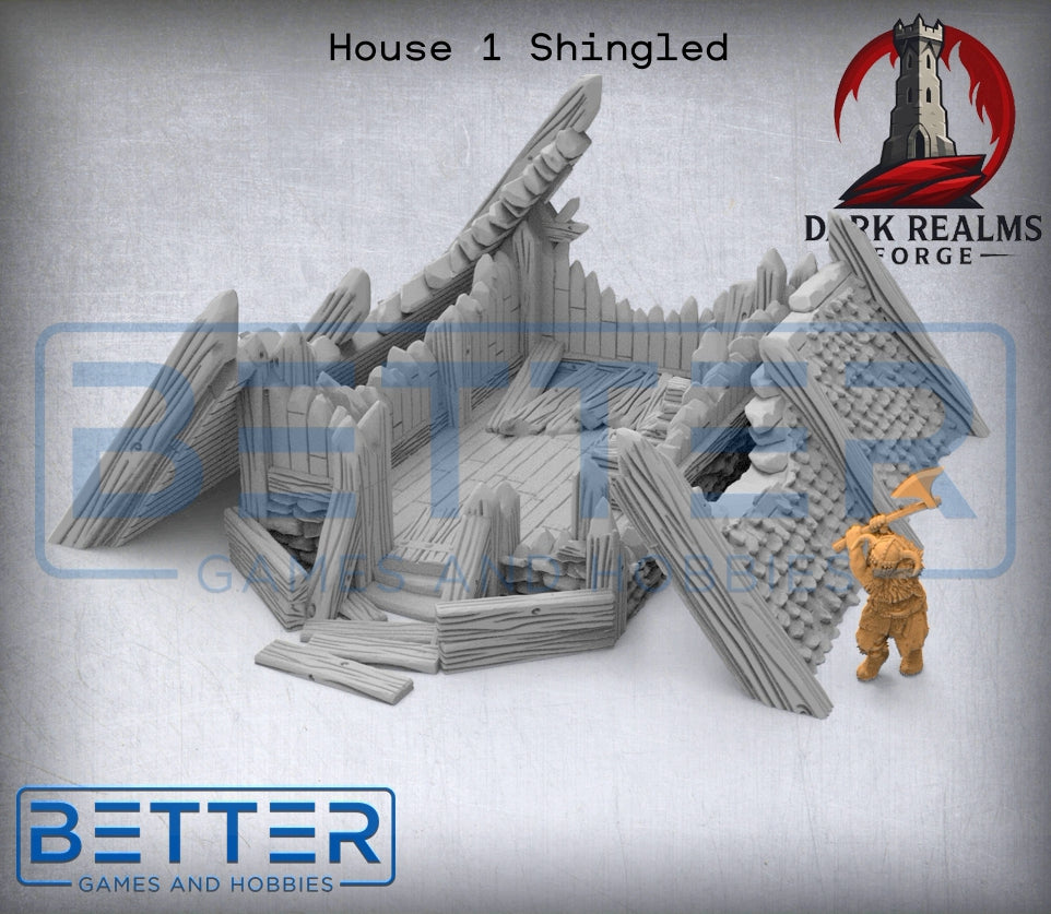 Odingard in Ruins - Viking Norse Township. Fantasy tabletop gaming terrain