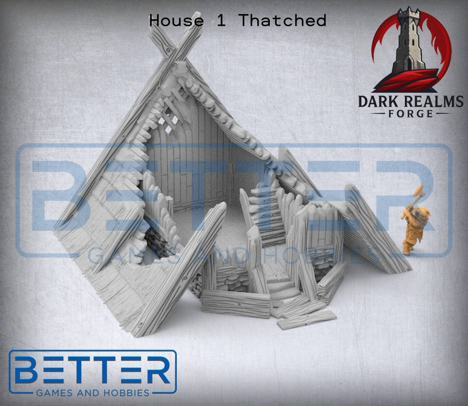 Odingard in Ruins - Viking Norse Township. Fantasy tabletop gaming terrain