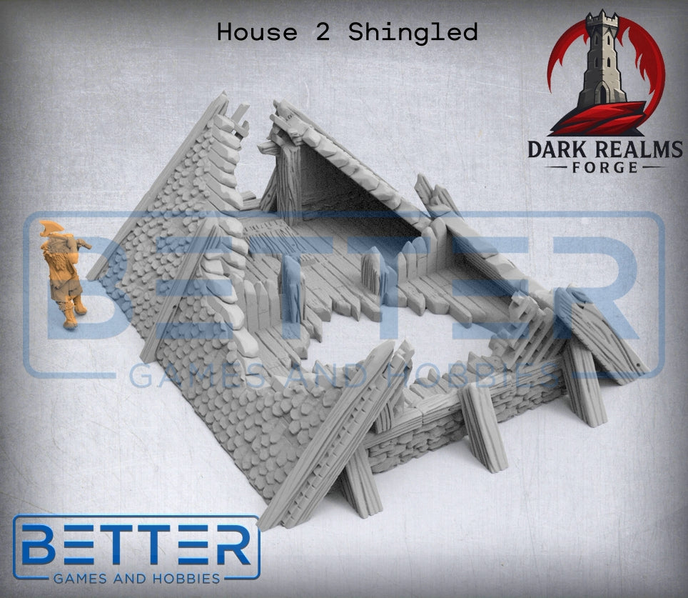 Odingard in Ruins - Viking Norse Township. Fantasy tabletop gaming terrain