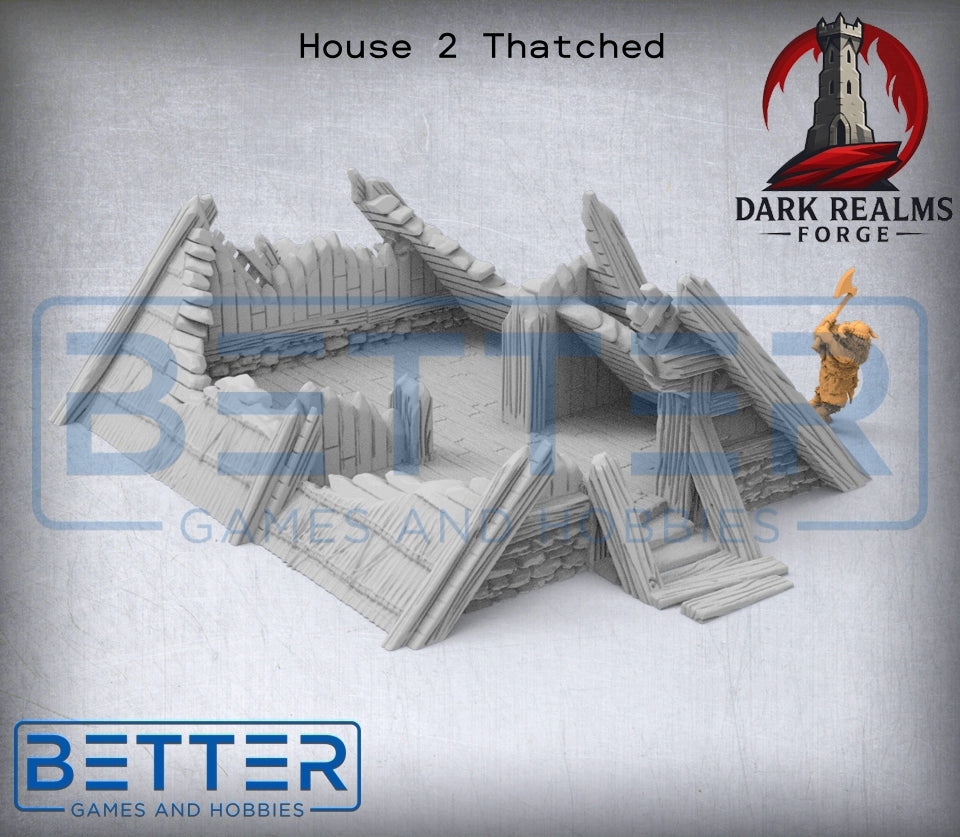 Odingard in Ruins - Viking Norse Township. Fantasy tabletop gaming terrain