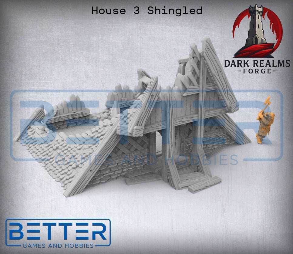 Odingard in Ruins - Viking Norse Township. Fantasy tabletop gaming terrain