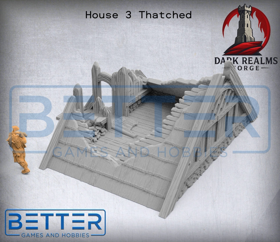 Odingard in Ruins - Viking Norse Township. Fantasy tabletop gaming terrain