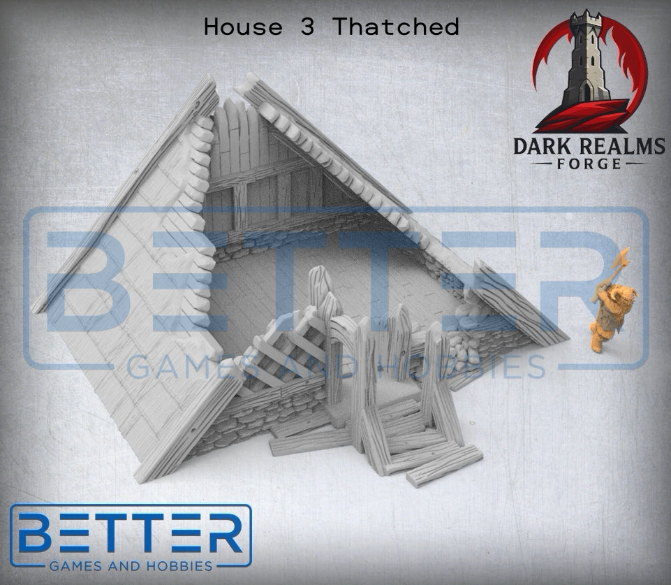 Odingard in Ruins - Viking Norse Township. Fantasy tabletop gaming terrain