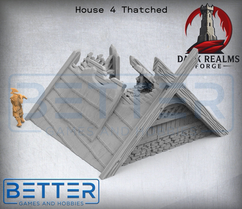 Odingard in Ruins - Viking Norse Township. Fantasy tabletop gaming terrain