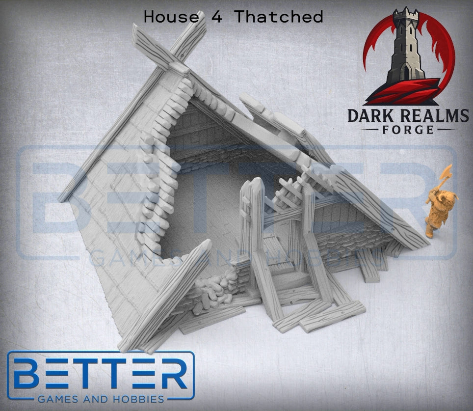 Odingard in Ruins - Viking Norse Township. Fantasy tabletop gaming terrain