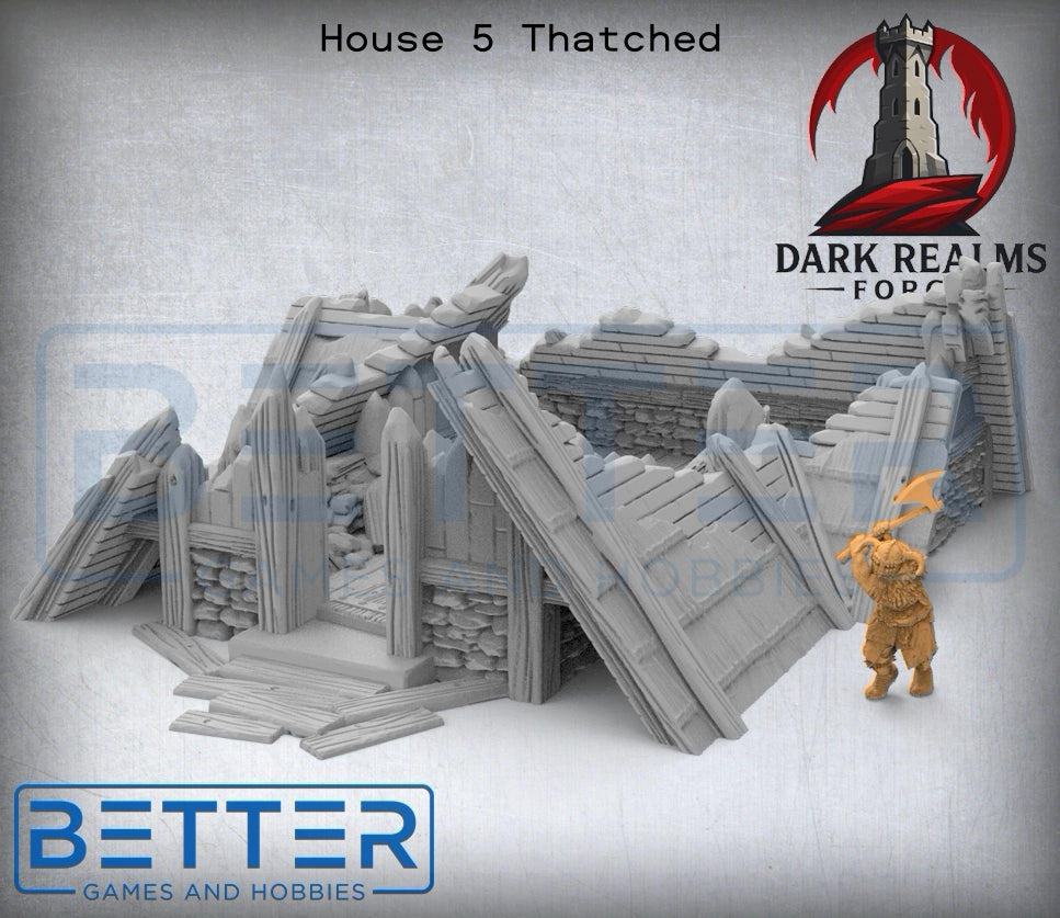 Odingard in Ruins - Viking Norse Township. Fantasy tabletop gaming terrain