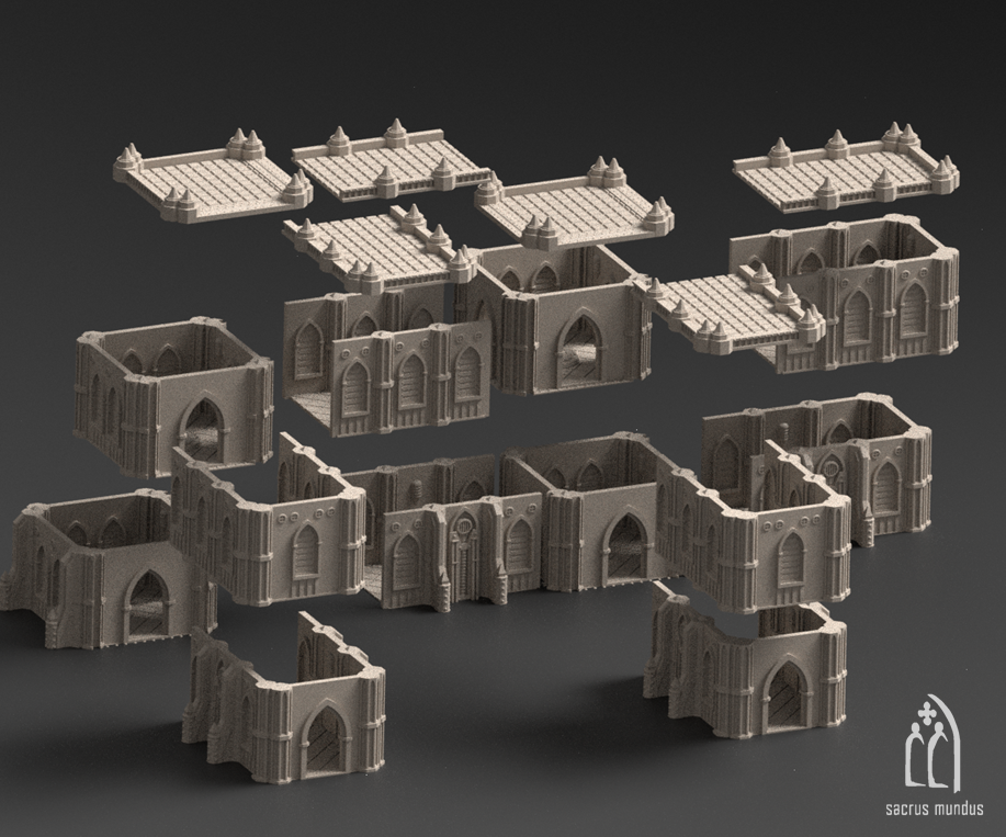 Augusta - Gothic City. Tabletop terrain for Sci-Fi & Grimdark wargaming